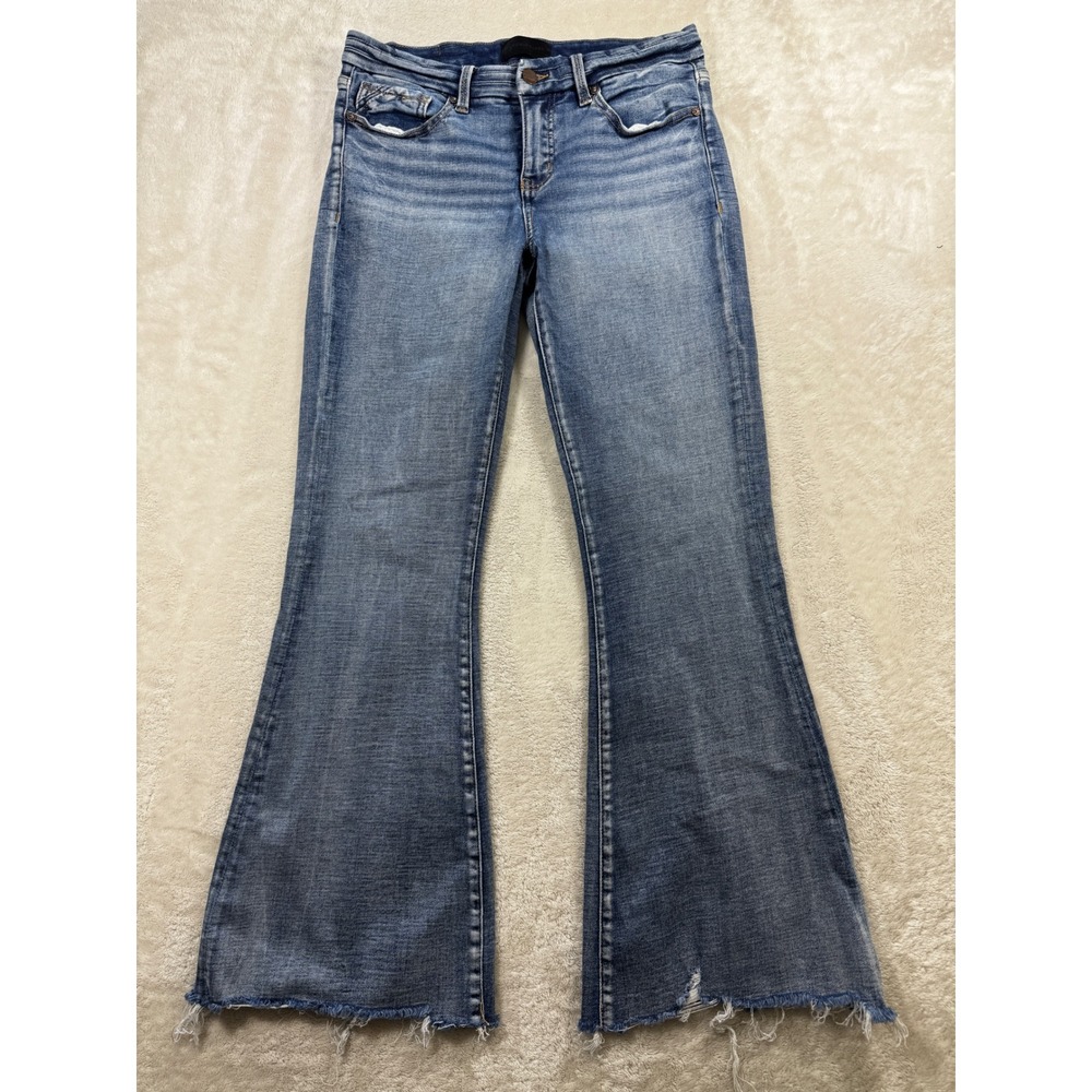 Buckle Black Womens Fit No. 53 Flare Blue Jeans 28x30 Meas: 30x29